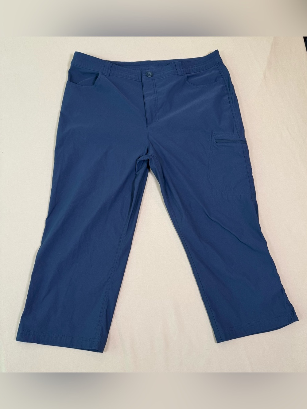 Eddie Bauer Deep Blue Stretch Cargo Pants, Size 14